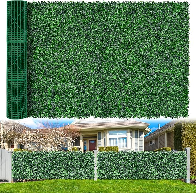 Yangrass Boxwood Roll Panels, UV-Anti Faux Boxwood Roll Grass Wall Panels