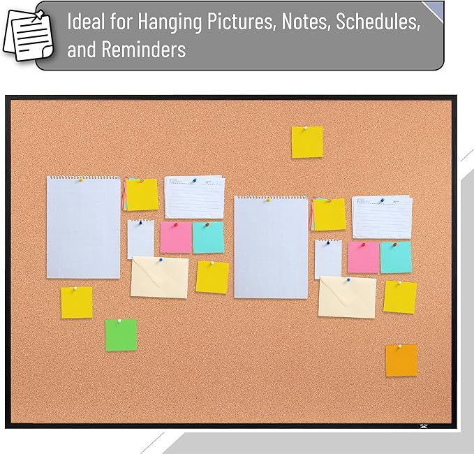 Mr. Pen- Cork Notice Board, 36 X 24 Inches, Cork Bulletin Board