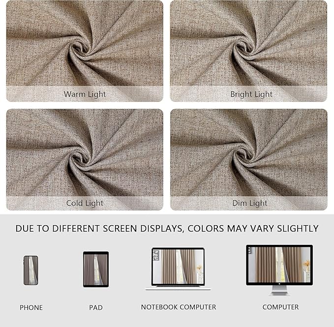 IGEMAEVE Blackout Curtains 84 Inch Length 2 Panels Set, 100% Black Out Curtains