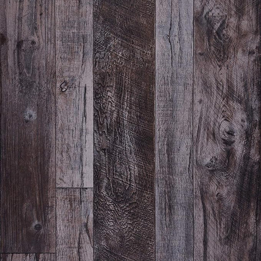 WENMER 17.71" x 197" Grey Wood Peel and Stick Wallpaper