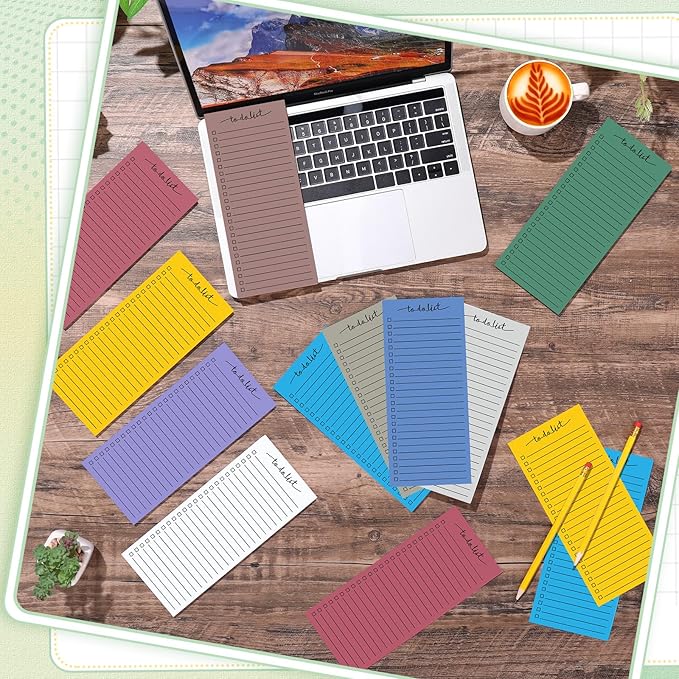 Censen 10 Pack 500 Sheets To Do List Notes Daily Checklist Notepads with 50 Sheets Each Undated Color Memo Pad Block Shopping List Pad Weekly Plan Notepad Organizer Planners(Assorted Color,Lined)