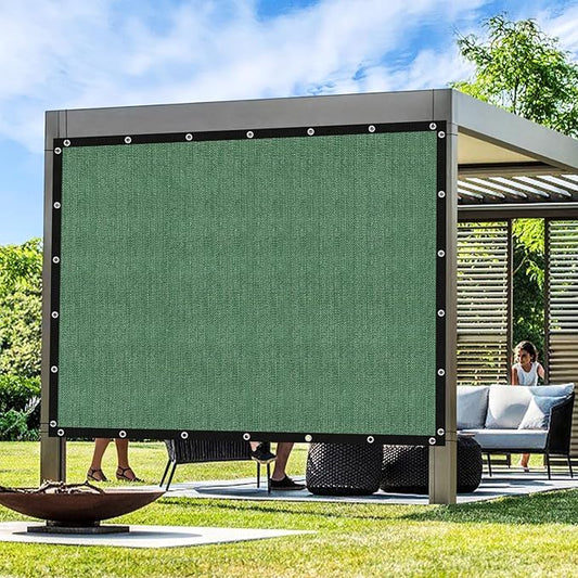 Artpuch Outdoor Pergola Shade Cover 4' X 24' Sun Shade Cloth with Grommets, 90% UV Protection Canopy Patio Privacy Screen (Customized Available) GN107, Green