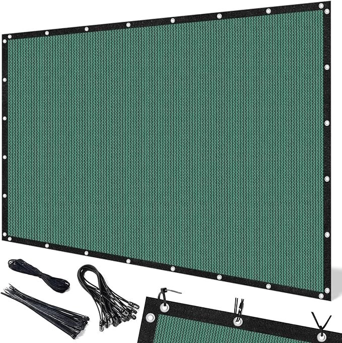 Artpuch 90% Sun Shade Cloth, 6 x 16 FT Pergola Shade Cover Canopy with Grommets, Sun Screen Fabric Tarp for Patio, Outdoor, Garden, Backyard, Green