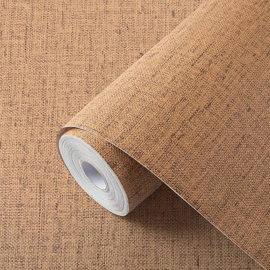 Brown Contact Paper Textured Beige Grasscloth Wallpaper Peel and Stick