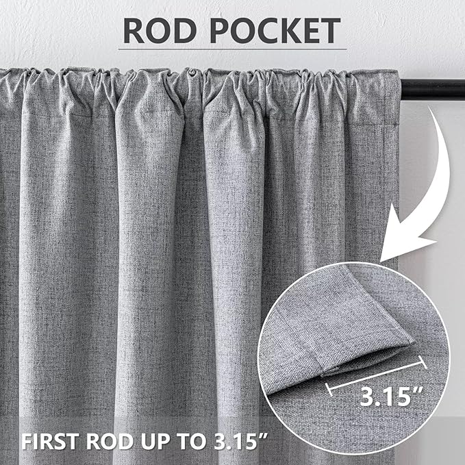 IGEMAEVE 100% Blackout Curtains 108 Inches Long