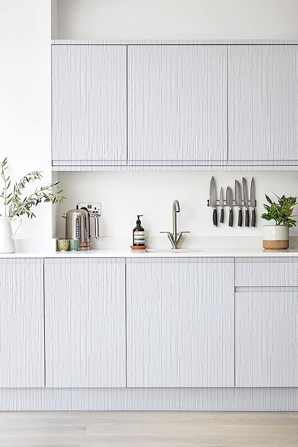 White Grasscloth Wallpaper Peel and Stick Textured Wallpaper