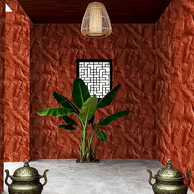 3D Faux Stone Wall Panels, Lightweight & Waterproof Accent Marble Rock Skin