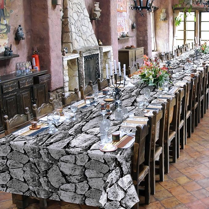 Kochorie 100 Ft X 54 Inch Halloween Stone Wall Tablecloth Roll