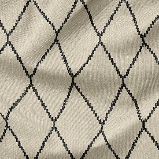Arden Outdoor Dining Chair Cushion, 2 Pack, 20 x 20, Rain-Proof, Fade Resistant, Tan Diamond Trellis