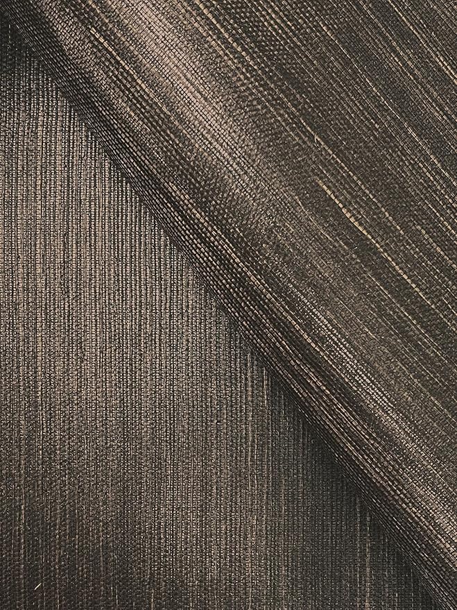 York Wallcoverings Natural Sisal Black Peel and Stick Grasscloth Wallpaper