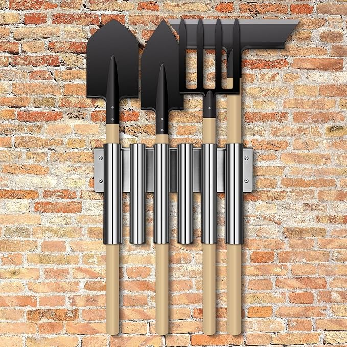 MorningRo Shovel Holder for Truck Garden Tool Holding Rack Tool Box Mount for Rakes Snow Shovels Hoes