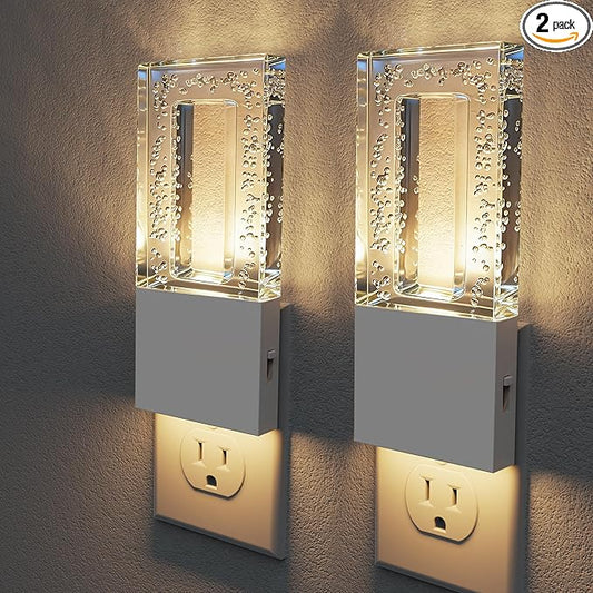 L LOHAS LED Night Light Plug in, 2 Pack Foldable Night Lights Plug into Wall