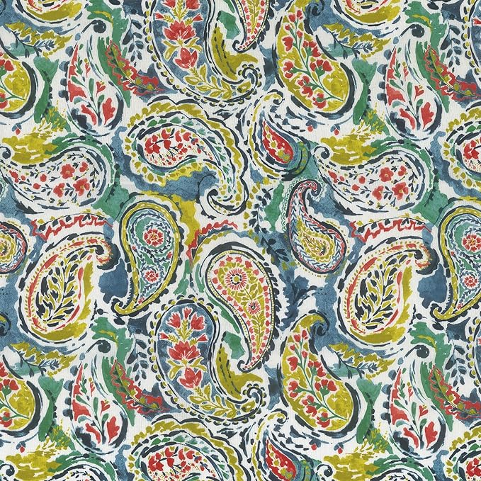 LVTXIII Outdoor Chair Cushions, Water Repellent Patio Furniture Cushions Outdoor Square Chair Pads with Ties for Dining Chairs and Garden Furniture Decoration, 18.5"x16"x2" Set of 2, Paradise Paisley