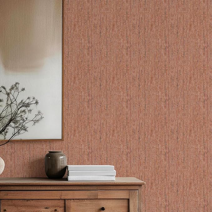 JiffDiff Woven Wallpaper Peel and Stick 17.3" x 400" Colorful Paint Grasscloth