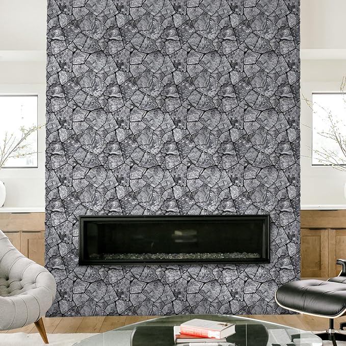 COMSTICKC 3D Faux Stone Wall Panel Peel and Stick Wall Tiles, Ultra-Light Thin