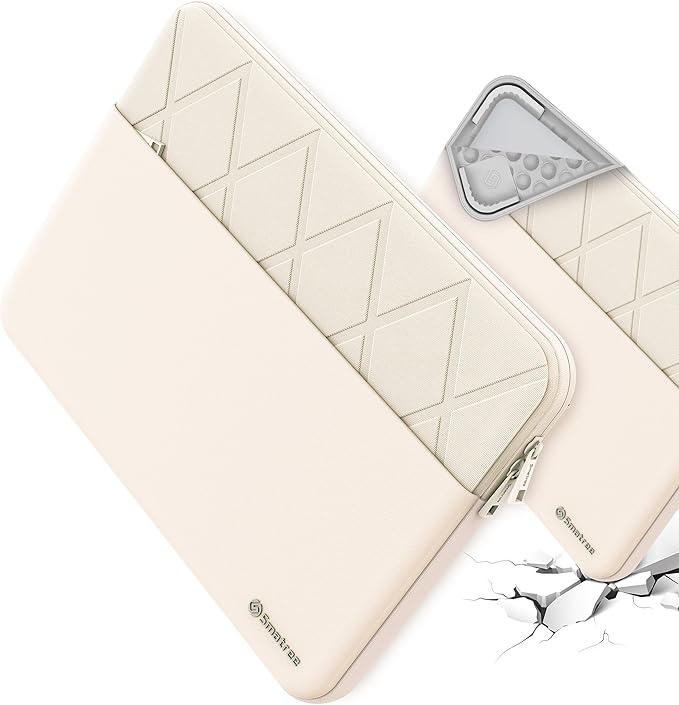 Smatree Laptop Sleeve for 16 inch MSI Creator Z16 HX Studio/Creator Z16/Creator Z16P/CreatorPro Z16P/CreatorPro Z16 HX, for MSI Prestige 16 AI, Laptop Case with Pocket, YKK Zipper, White (E613W)