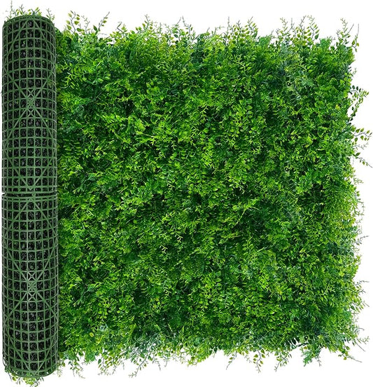 Greenery Faux Grass Wall Backdrop 40"x120"（33.5 SQFT） UV-Anti Artificial Green