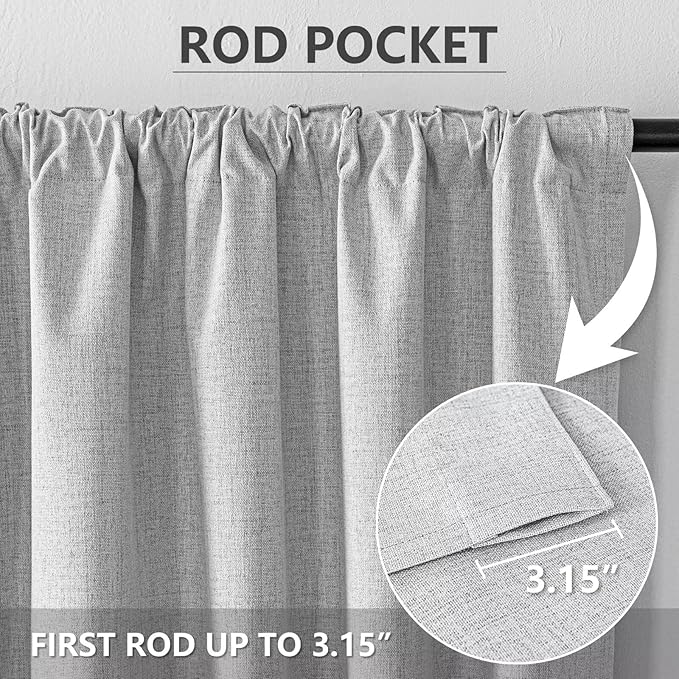 IGEMAEVE 100% Blackout Curtains 90 Inches Long