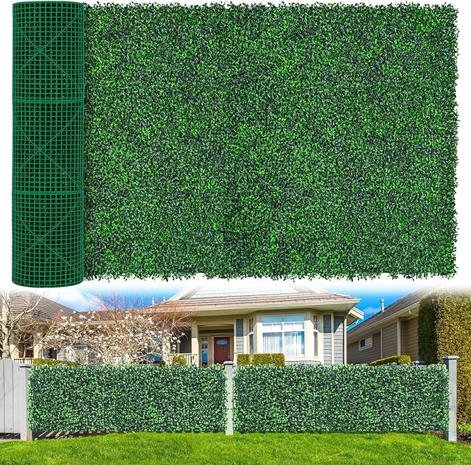 Yangrass Boxwood Roll Panels, UV-Anti Faux Boxwood Roll Grass Wall Panels