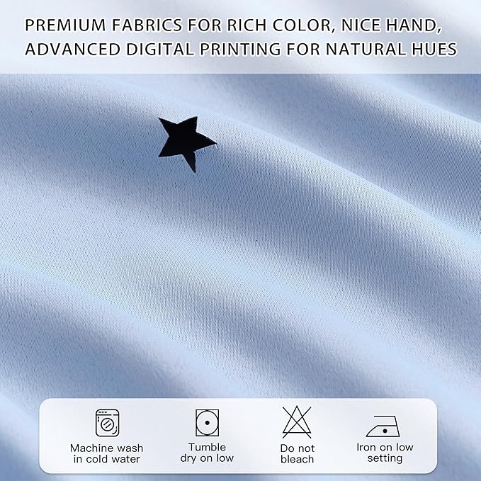 XiDi Blue Curtains for Bedroom, Girls Room Blackout Curtains, Kids Room
