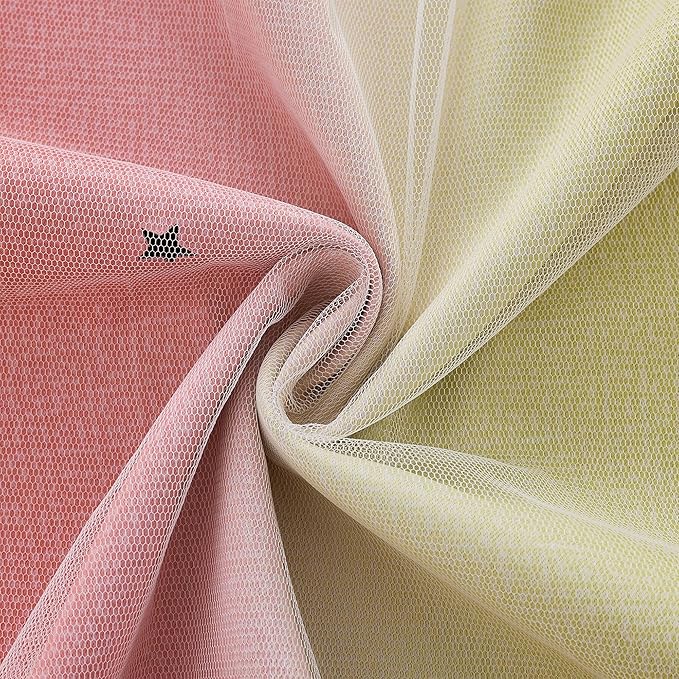 XiDi Pink Curtains for Bedroom Decor Blackout Curtains for Girl Room Rainbow