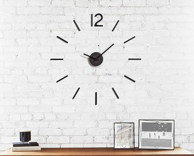 Umbra Blink Modern DIY 3D Wall Clock, Frameless Large Decorative Wall Clock