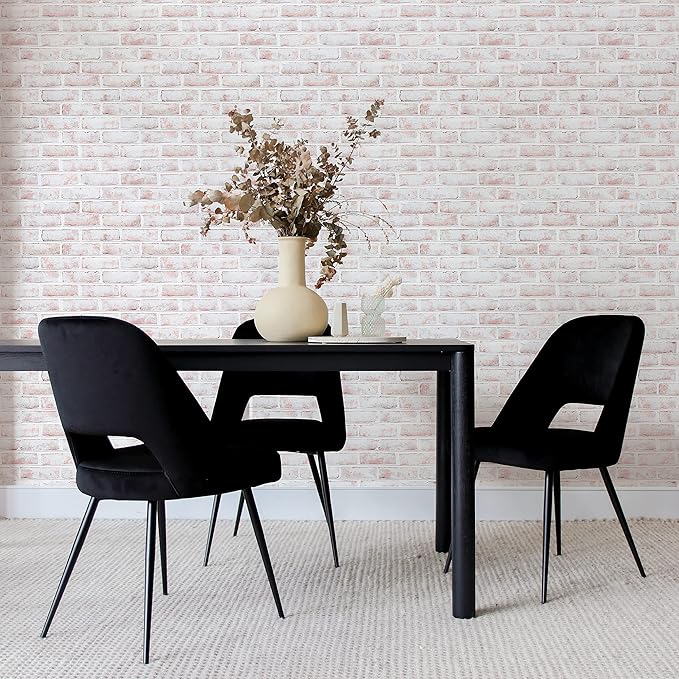 Tempaper White-Washed Brick Removable Peel and Stick Wallpaper, 20.5 in X 16.5