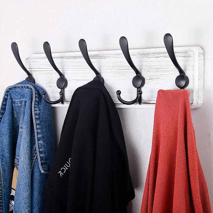SKOLOO Rustic Wall Mounted Coat Rack, Wood Coat Rack Wall Mount