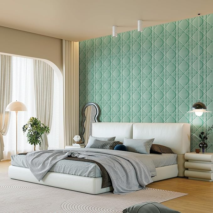 Velvet 3D wall Panels for Interior wall Decor Peel and Stick, Soundproof