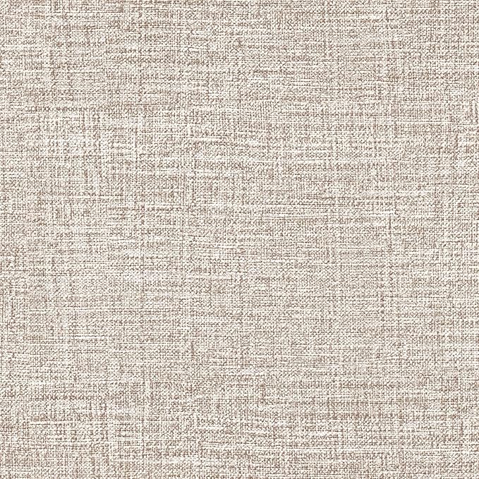 Amiya Grasscloth Khaki Wallpaper 17.3"x120" Peel and Stick Tan Faux Fabric
