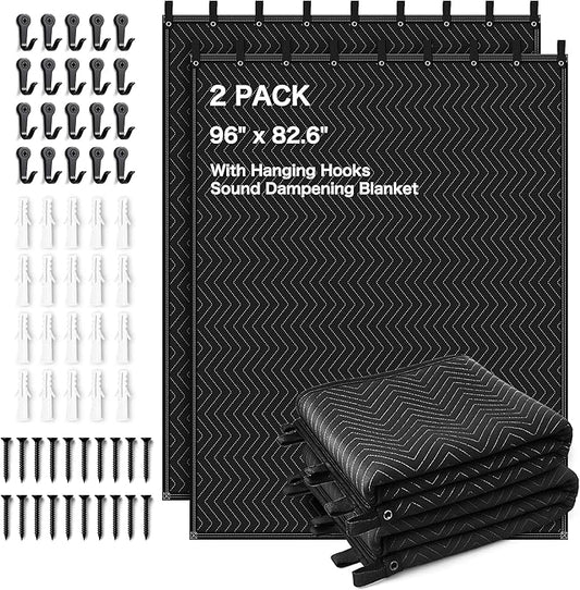 2 PCS Extra Large Sound Dampening Blanket, Noise Cancelling Studio Acoustic