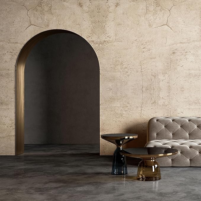 WADILE Beige Concrete Wallpaper 15.7 in * 708 in, Cement Contact Paper 3D Matte