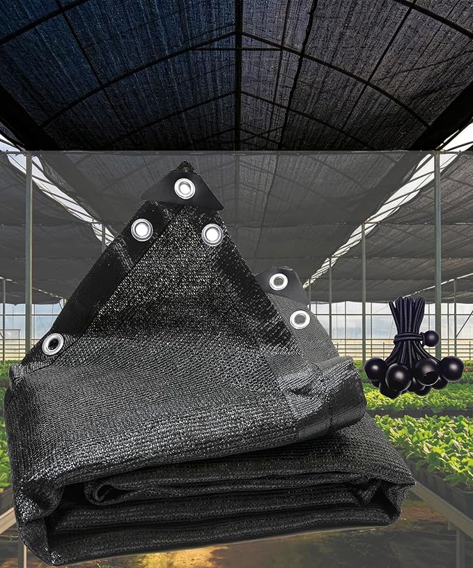 90% Black Shade Cloth 20ft x 24ft Heavy Duty Outdoor Mesh Tarp with Grommetsï¼Sun Shade Canopy for Patioï¼Gardenï¼Greenhouseï¼Chicken Coopsï¼Plants Vegetablesï¼Swimming Pool