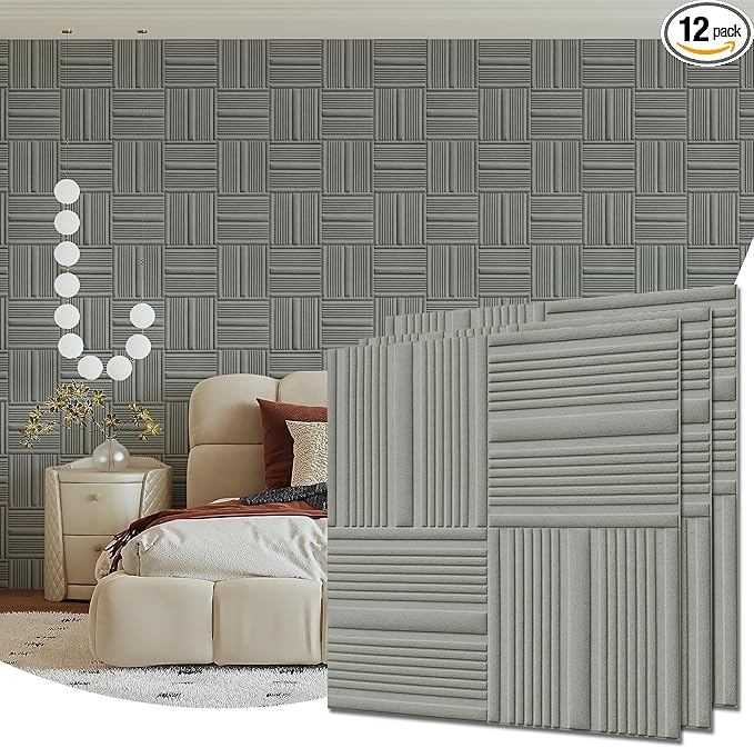 Velvet 3d wall panels for Interior wall Decor peel and stick, Soundproof
