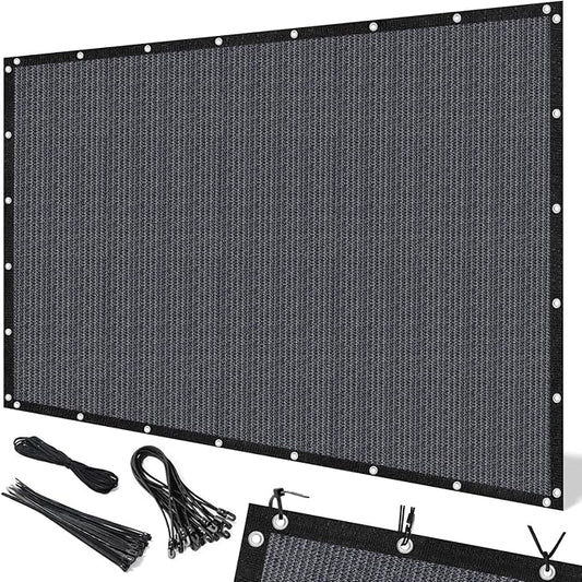 Artpuch 90% Sun Shade Cloth, 12 x 20 FT Pergola Shade Cover Canopy with Grommets, Sun Screen Fabric Tarp for Patio, Outdoor, Garden, Backyard, Dark Grey