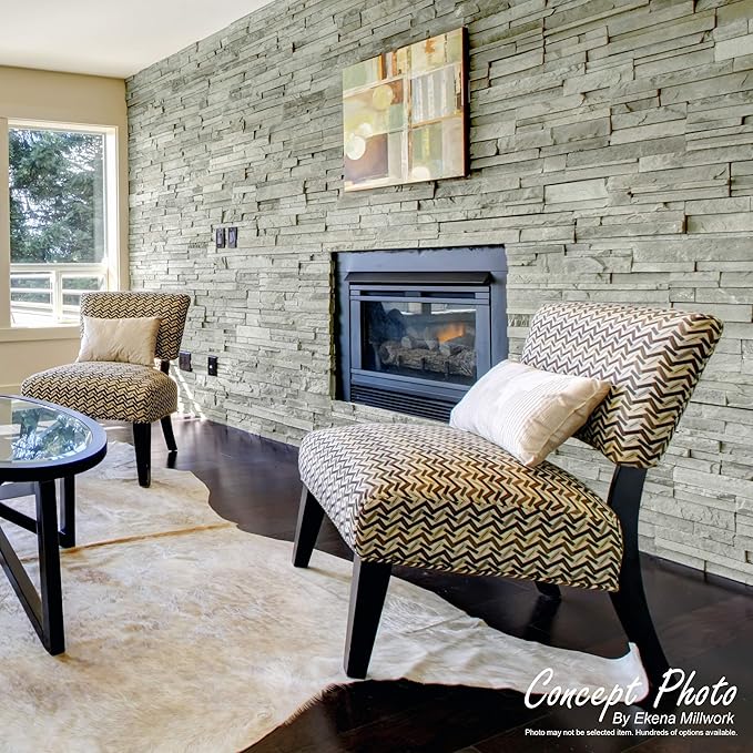 Ekena Millwork 48 5/8"W x 24 3/4"H x 1 1/4"D Cascade Stacked Stone, StoneWall