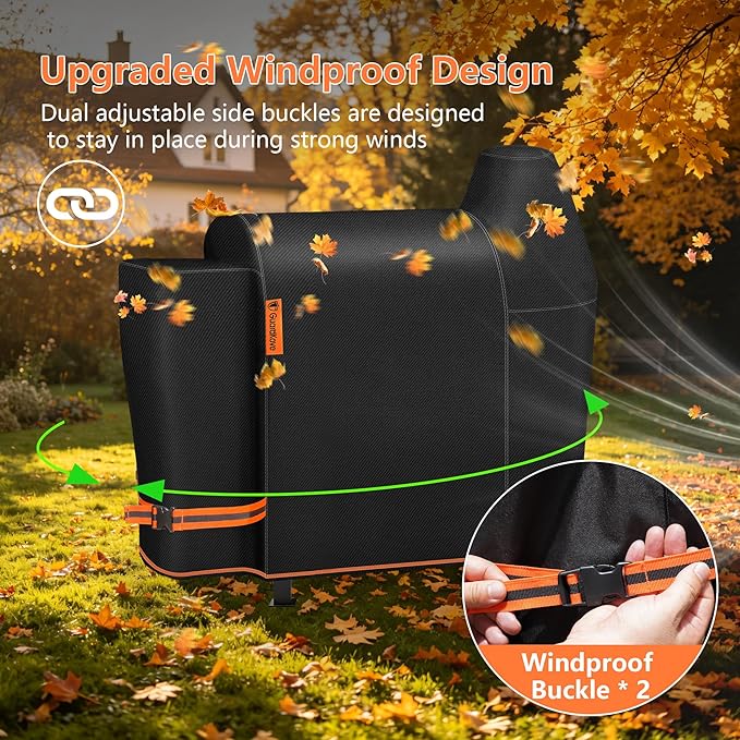 [Upgraded 1000D Heavy Duty Fabric] Grill Cover for Pit Boss 820 Deluxe/Pro 850, Waterproof & Tear Resistant Pellet Smoker Cover for Pit Boss Pro/Competition 820/850, Sportsman820 & Z Grill 700 Series