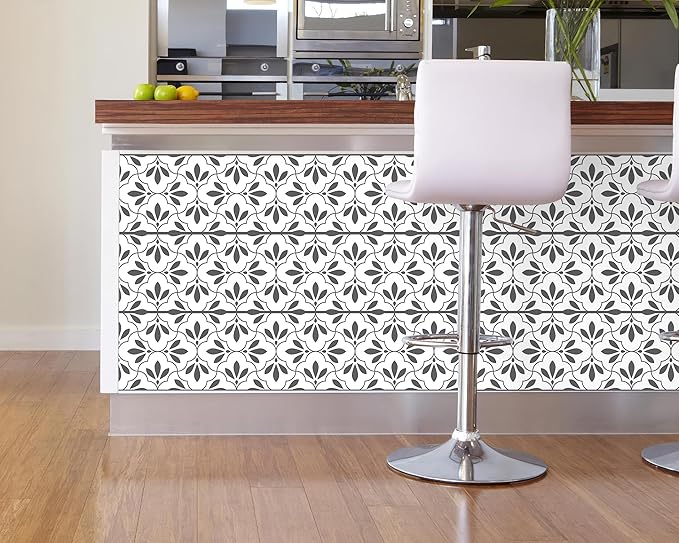 FLFK Wallpaper Border Black and White Patterns Peel and Stick Wall Border Self