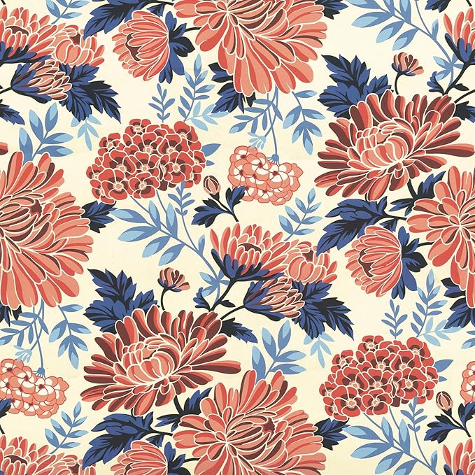 LVTXIII Outdoor Chair Cushions, Water Repellent Patio Furniture Cushions Outdoor Chair Pads with Ties for Dining Chairs and Garden Furniture, 22"x22"x3" Set of 2, Red Chrysanthemum