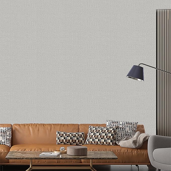 TANONE Contact Paper Peel and Stick, Grasscloth Wallpaper Adhesive Removable