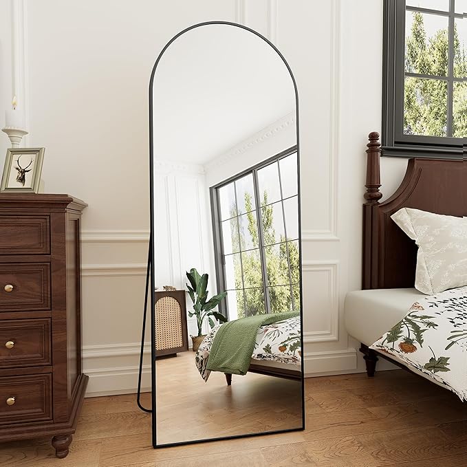 Rowjut 64"x21"Floor Mirror Arched Full Length Mirros, Mirror Floor Length