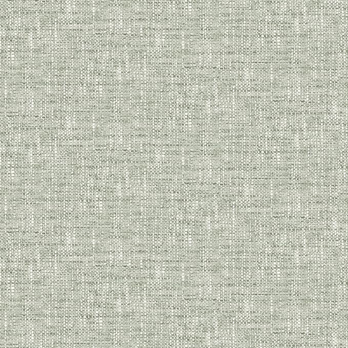 NuWallpaper Sage Poplin Peel and Stick Wallpaper