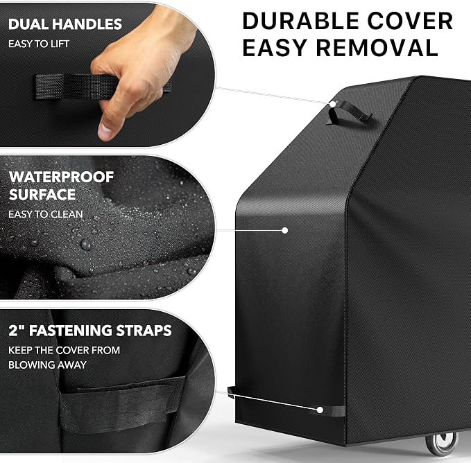 Simple Houseware 72 in. Heavy-Duty BBQ Gas Grill Cover, 600D Polyester Waterproof, Weather-Resistant