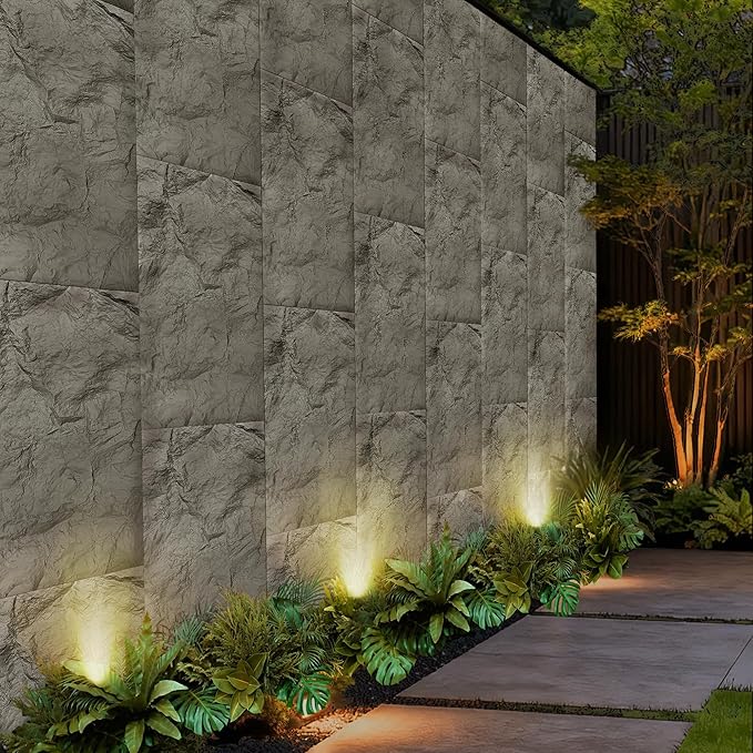 3D Faux Stone Wall Panels, Lightweight & Waterproof Accent Marble Rock Skin