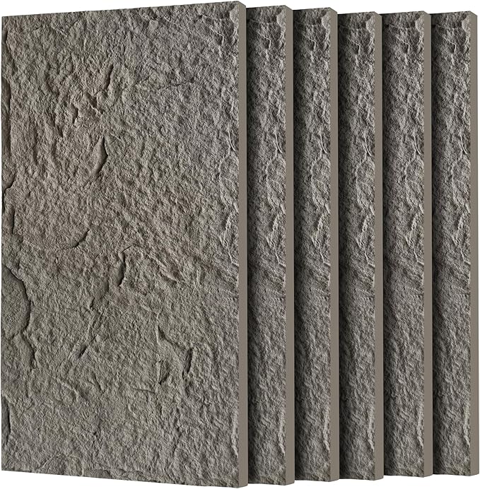 3D Faux Stone Wall Panels, Lightweight & Waterproof Accent Marble Stone Skin