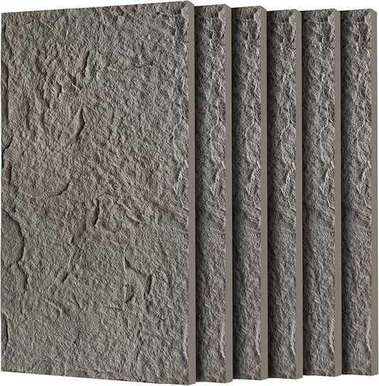 3D Faux Stone Wall Panels, Lightweight & Waterproof Accent Marble Stone Skin