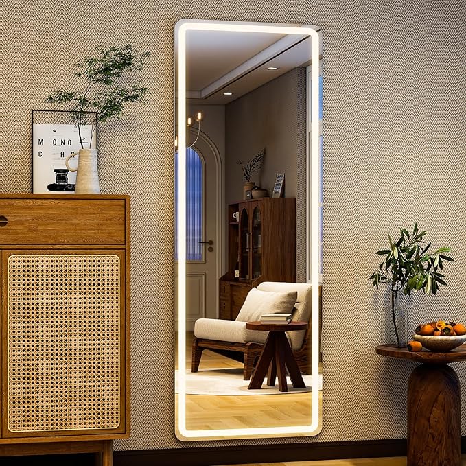 Full Length Mirror with LED Lights, LED Mirrors Full Length Floor Mirror Full