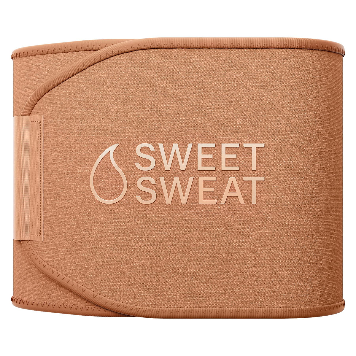 Sports Research Sweet SweatÂ® Waist Trimmer Toned Series - Premium Sweat Enhancing Fitness Belt for Women & Men - 5 Adjustable Sizes Sand