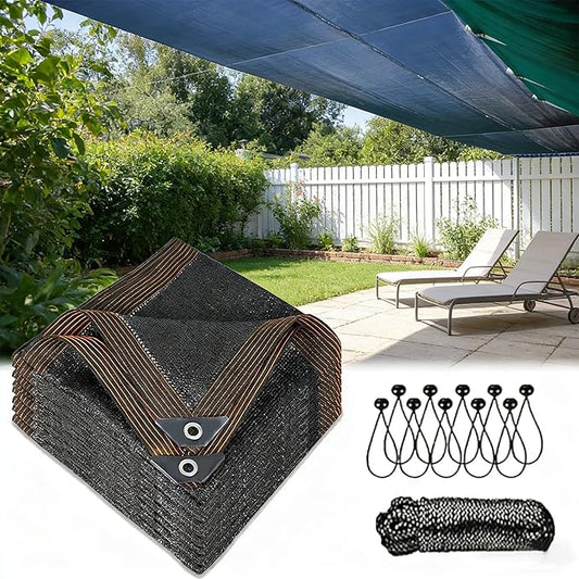 13x21 FT 90% Shade Cloth, Chicken Coop Shade Cover, Sturdy Sunblock Garden Mesh Tarp with Grommets, for Greenhouse, Cover, Patio, Plant, Flower, Chicken, Sun Protection Neting Covers