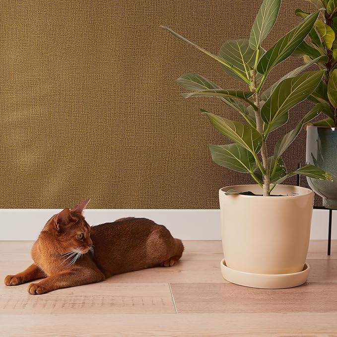 WADILE Grasscloth Peel and Stick Wallpaper 15.7in x 787.4in, Textured Contact